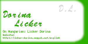 dorina licker business card